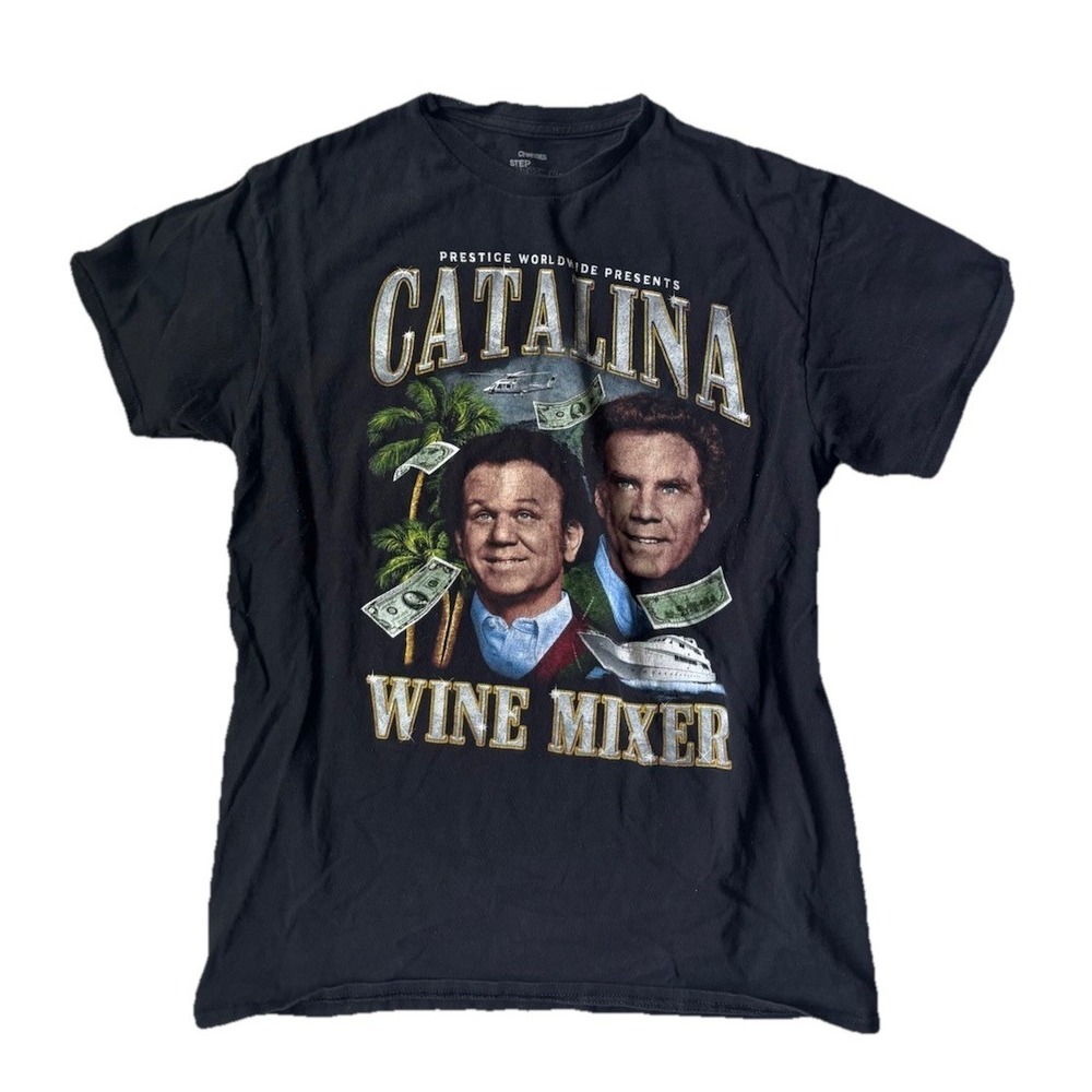 Step Brothers Will Ferrell Movie Comedy Graphic Shirt Unisex Size Medium Black
